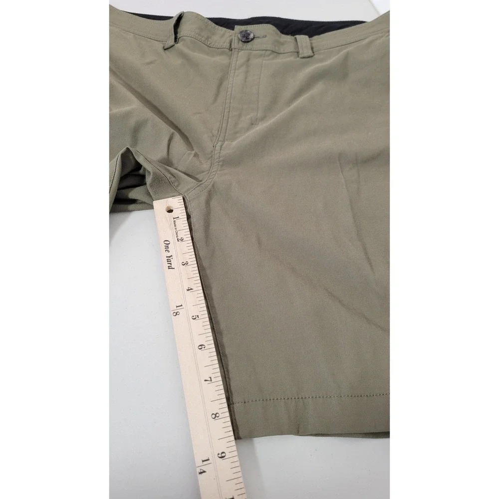 PrAna Men's Alameda Khaki Chino Shorts Size 38W 9 Inch Breathable UPF 50+ Travel
